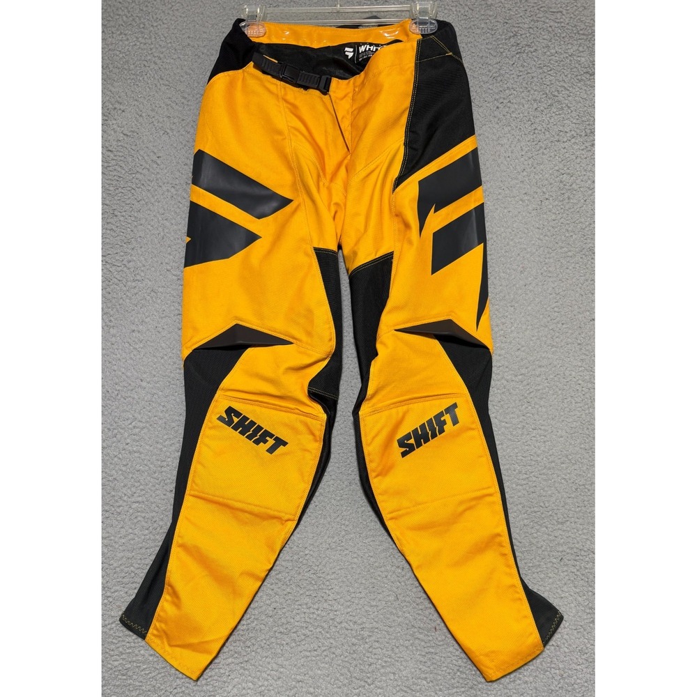 Shift Whit3 Yellow Motocross Pants Size 30 (Medium) Adjustable waist